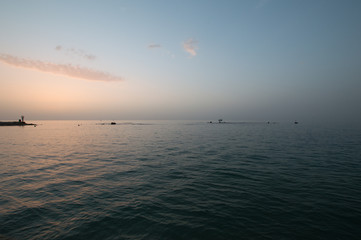 View of the evening sea, Tel Aviv, Israel