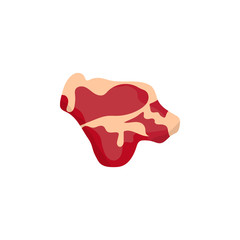 Meat, fresh, chunks, raw, uncooked color icon. Element of beef meat parts illustration. Premium quality graphic design icon. Signs and symbols collection icon