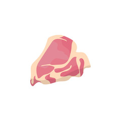 Meat, beef, porterhouse steak, raw meat, steak color icon. Element of beef meat parts illustration. Premium quality graphic design icon. Signs and symbols collection icon