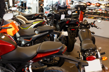 Diversity of new motorcycles for sale