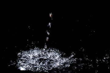 Splash of water. Isolate on black background