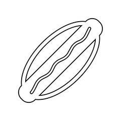 Hot dog icon. Element of eating for mobile concept and web apps icon. Outline, thin line icon for website design and development, app development