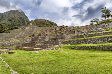 Fototapeta na wymiar Ancient Incas city of Machu Picchu in Peru.