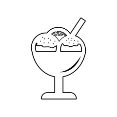Ice cream icon. Element of eating for mobile concept and web apps icon. Outline, thin line icon for website design and development, app development