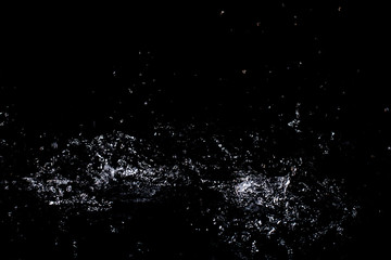 Splash of water. Isolate on black background