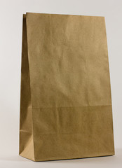 paper craft package on white background, paper bag on white background