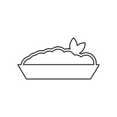 Mashed potatoes icon. Element of eating for mobile concept and web apps icon. Outline, thin line icon for website design and development, app development