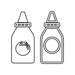 Sauce bottle icon. Element of eating for mobile concept and web apps icon. Outline, thin line icon for website design and development, app development
