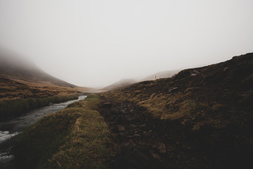 foggy road in the mountains