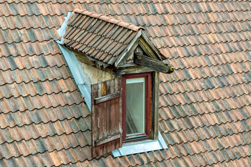 Attic on the roof.