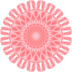 Abstract mandala design element. Decorative round pattern.