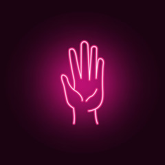 Arm neon icon. Elements of election set. Simple icon for websites, web design, mobile app, info graphics