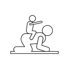 Father and son playing icon. Element of family for mobile concept and web apps icon. Outline, thin line icon for website design and development, app development