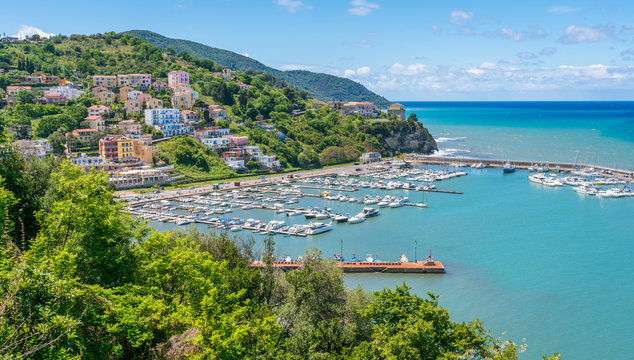 Scenic view in Agropoli with the sea in the background. Cilento, Campania, southern Italy.