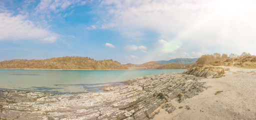 Silver Sands of Morar white sandy Beach Highlands Scotland Great Britain