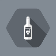 Vector illustration of single isolated wine icon