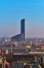 Obraz premium Wroclaw, Poland. Aerial view of Sky Tower and other buildings