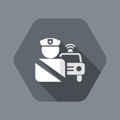 Vector illustration of single isolated police icon