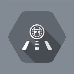 Vector illustration of single navigate icon