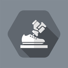 Vector illustration of single isolated shoe repair icon
