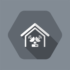 Vector illustration of single isolated antenna icon