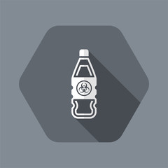 Vector illustration of single isolated bottle icon