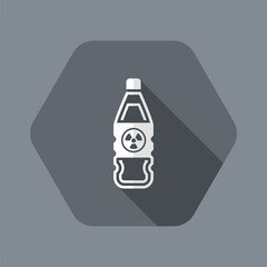 Vector illustration of single isolated nuclear bottle icon