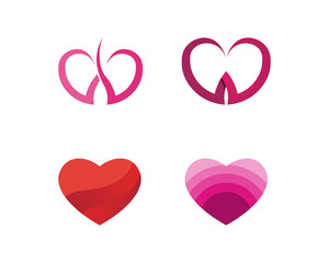 Love Logo and valentine day symbols Vector Template icons app