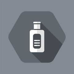 Vector illustration of single isolated bottle icon