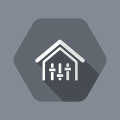 Vector illustration of single isolated house mixer icon