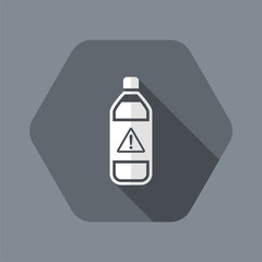 Vector illustration of single isolated dangerous bottle icon