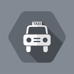 Vector illustration of single isolated taxi icon