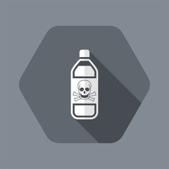 Vector illustration of single isolated dangerous bottle icon