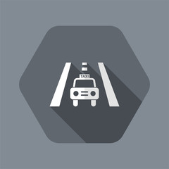 Vector illustration of single isolated taxi icon