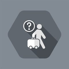 Vector illustration of single isolated traveller icon