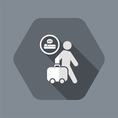 Vector illustration of single isolated travel icon