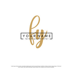 Initial F Y FY elegant logo template vector