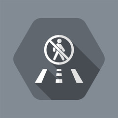 Vector illustration of single isolated forbidden walk icon