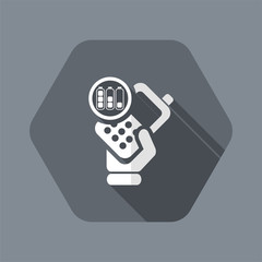 Vector illustration of single isolated battery phone icon