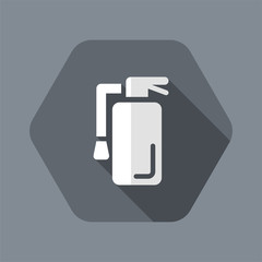 Vector illustration of single isolated extinguisher icon