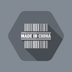 Vector illustration of single isolated made in China icon