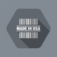 Vector illustration of single isolated made in USA icon