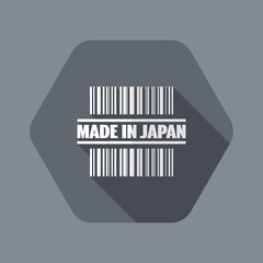 Vector illustration of single isolated made in Japan icon