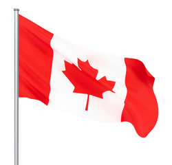 Waving Canada flag. 3d illustration for your design. – Illustration