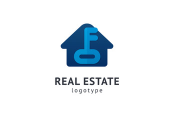 Fototapeta premium Abstract real estate agent logo icon vector design. Rent, sale of real estate vector logo, House cleaning, home security, real estate auction. Vector building logo concept.