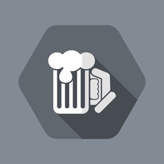 Beer mug - Vector flat icon