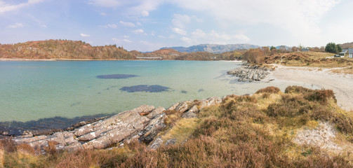 Silver Sands of Morar white sandy Beach Highlands Scotland Great Britain