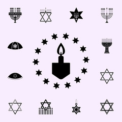 jewish, dreidel candle icon. Hanukkah icons universal set for web and mobile