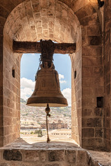Obraz premium Bell at the tower of San Francisco de Asís Church, Cusco, Peru.