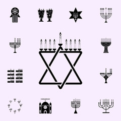menorah candles icon. Hanukkah icons universal set for web and mobile